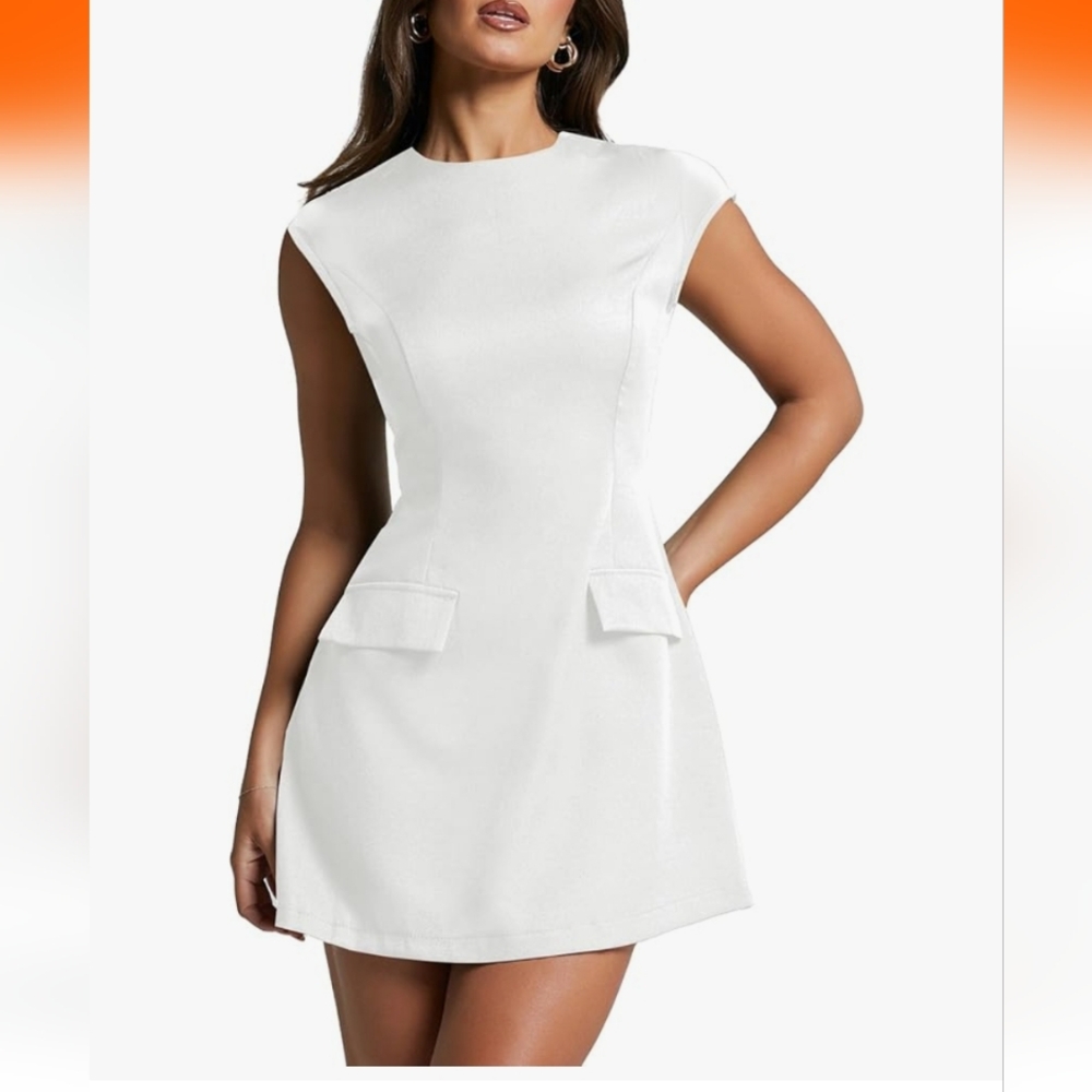OTEN White Stretch Mini Dress NWT